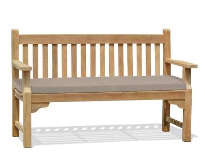 Taverners Teak 3 Seater Garden Bench | Wooden Park Bench