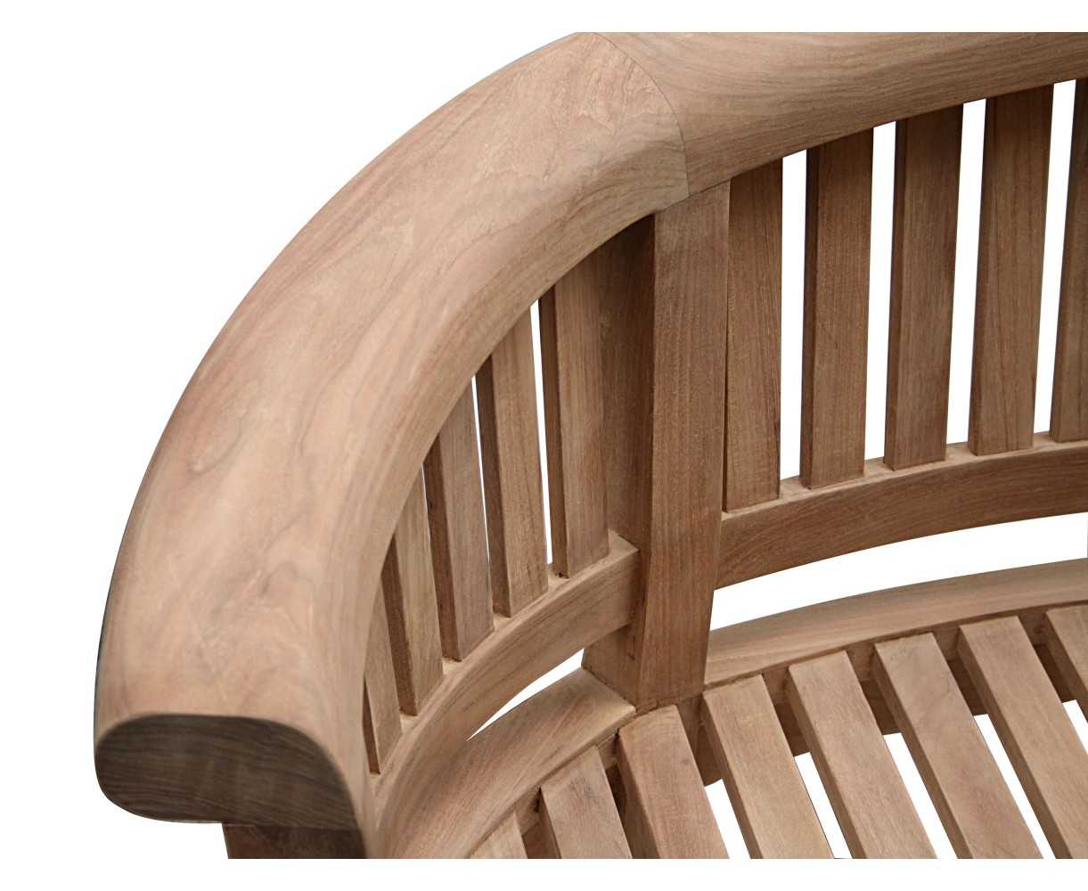Super-Deluxe Teak Banana Bench | Peanut Bench