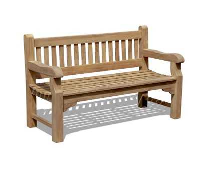 Braemar 3 Seater Teak Garden Bench - 1.5m