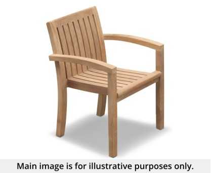 Monaco Teak Stacking Garden Chair - Used: Good