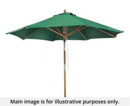 3m Green Octagonal Hardwood Parasol - Used: Good