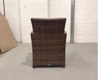 Eclipse Mocha Brown Flat Weave Armchair - New: End of Line