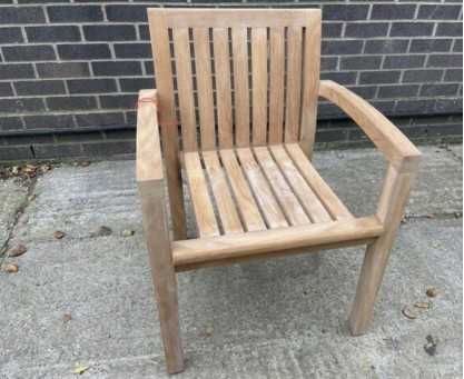 Monaco Teak Stacking Garden Chair - Used: Good