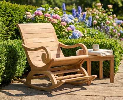 Capri Reclaimed Teak Plantation Rocking Chair