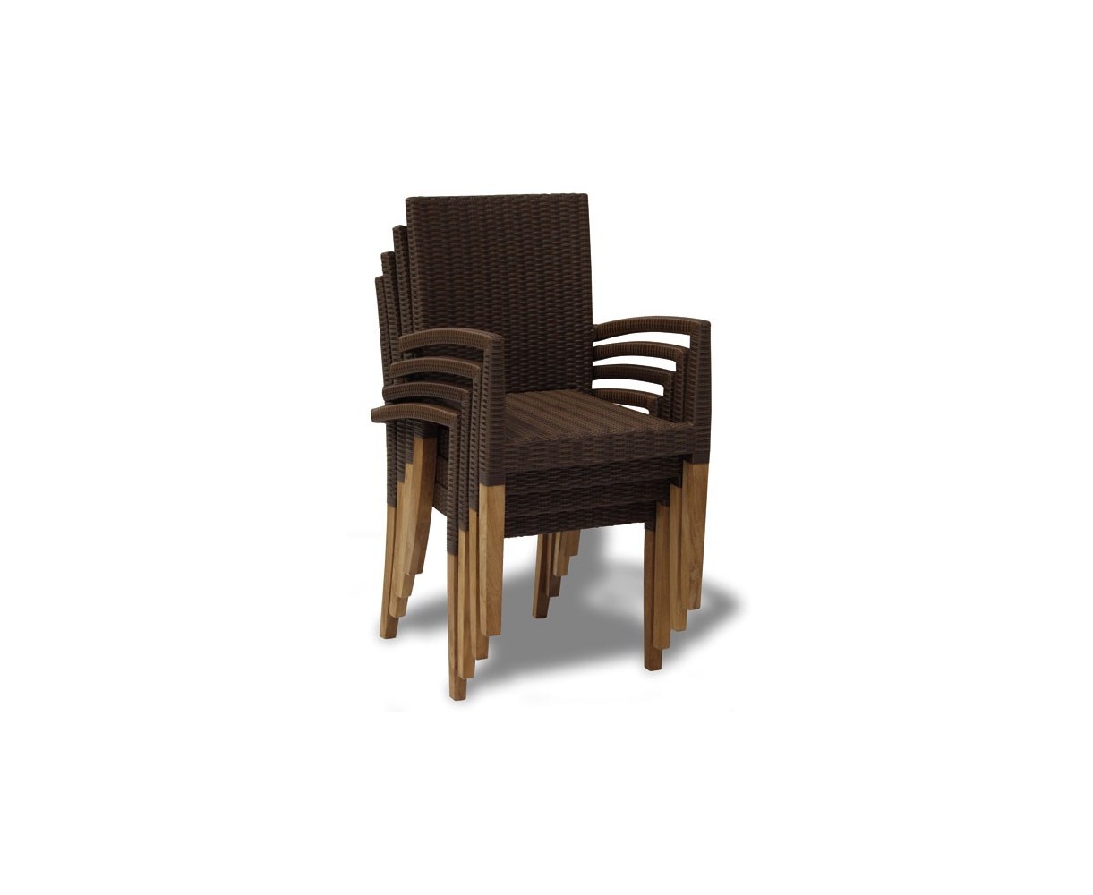 St Tropez Rattan Garden Stacking Chair