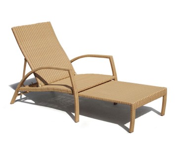 Monaco Outdoor Rattan Sun Lounger - Sun Loungers