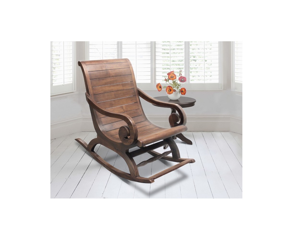 Capri Teak Rocking Plantation Chair