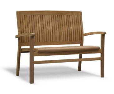 Bali Teak 2 Seater Stacking Bench - Bali Benches