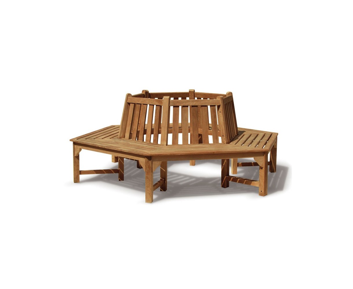 Teak Hexagonal Tree Bench