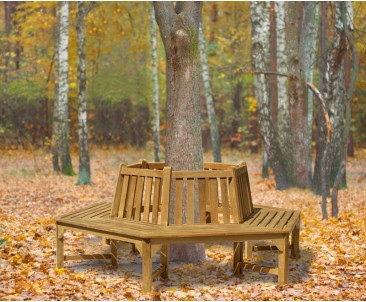 Teak Hexagonal Tree Bench | Teak Tree Seat