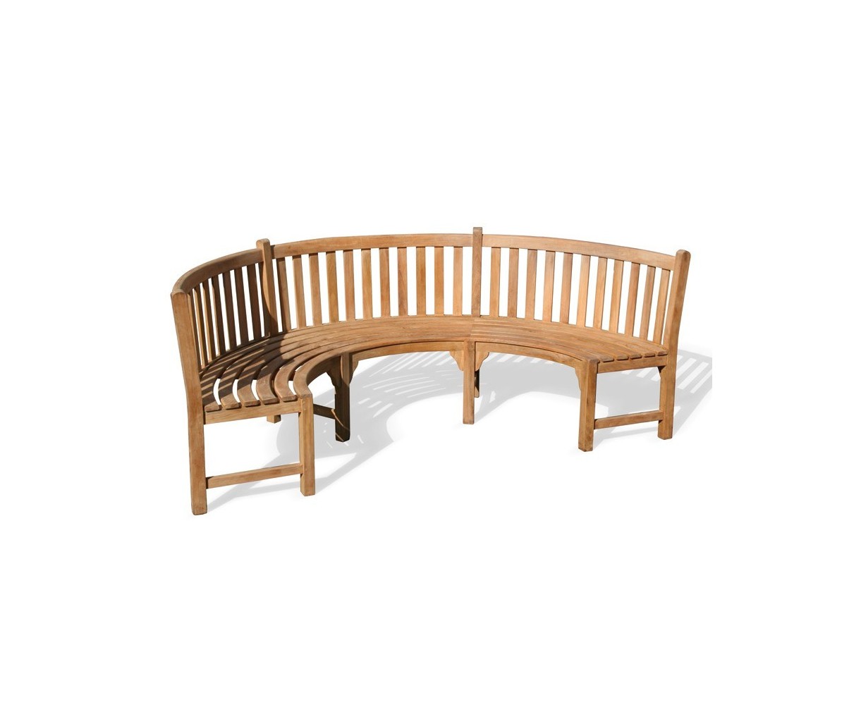 Henley Teak Curved Garden Bench