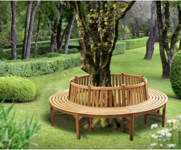 Round Teak Tree Seat, Large - 2.96m