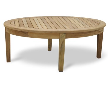Teak Banana Bench and Coffee Table Conversation Set
