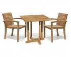 Square Garden Table and Stackable Chairs