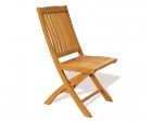 Canfield Bijou 2 Seater Teak Square Garden Table and Bali Folding Chairs Set