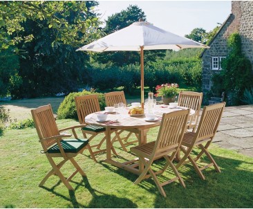 Brompton Teak Extending Table Set