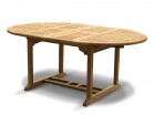 Brompton Teak Oval Extendable Table and 6 Folding Chairs 