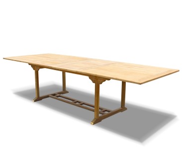 Dorchester Teak Double-Leaf Rectangular Extending Table