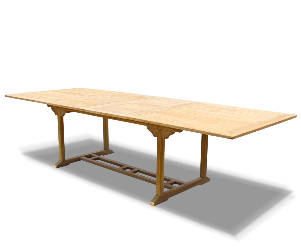 Dorchester Teak Double-Leaf Rectangular Extending Table