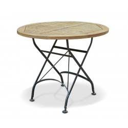 Bistro Round Folding Table | Teak Wood 90cm