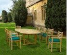 Yale Teak Outdoor Dining Set With 8 Stacking Chairs