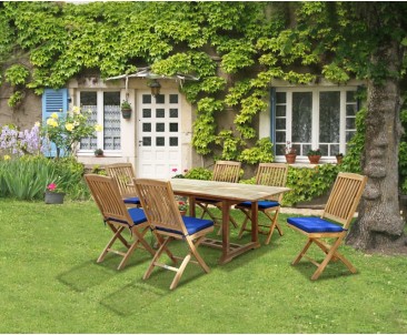 Hilgrove 6ft Rectangular Table and 6 Folding Chairs Set