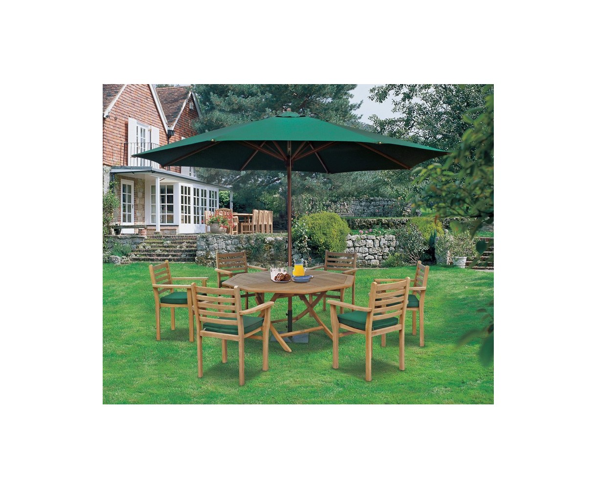 Octagon patio table with on sale 6 chairs