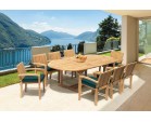 Monaco 8 Seater Extending Dining Set with Stacking Chairs