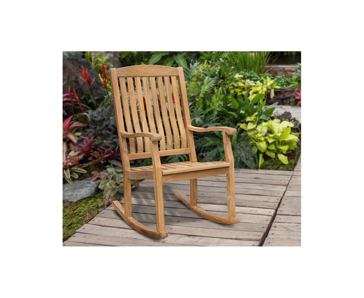 Garden Rocking Chair - Teak Outdoor Patio Rocker