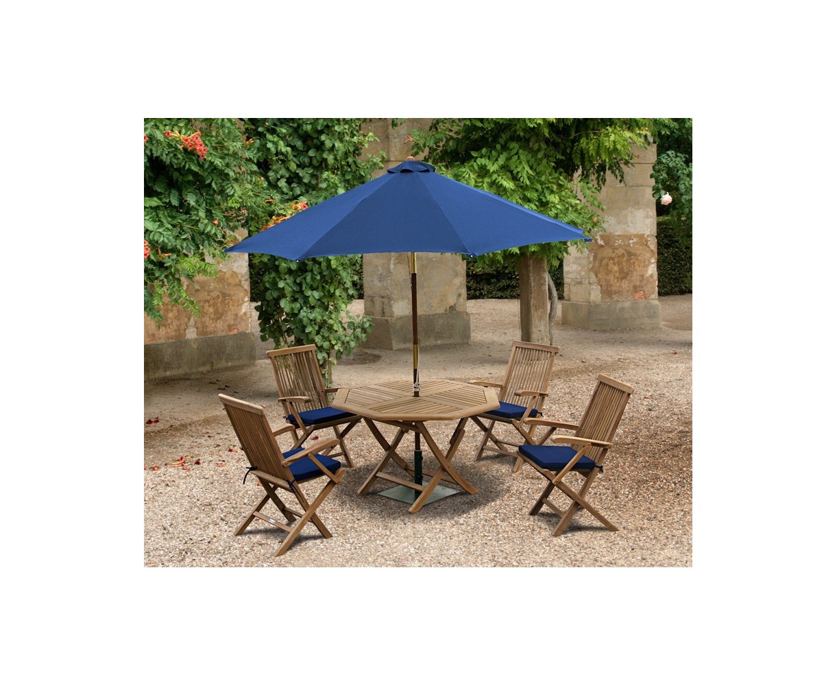 Suffolk Outdoor Foldable Table and Arm Chairs - Patio Garden Dining Set