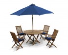 Suffolk Outdoor Foldable Table and Arm Chairs - Patio Garden Dining Set