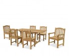 Hilgrove Teak 5ft Garden Dining Table and 6 Clivedon Chairs
