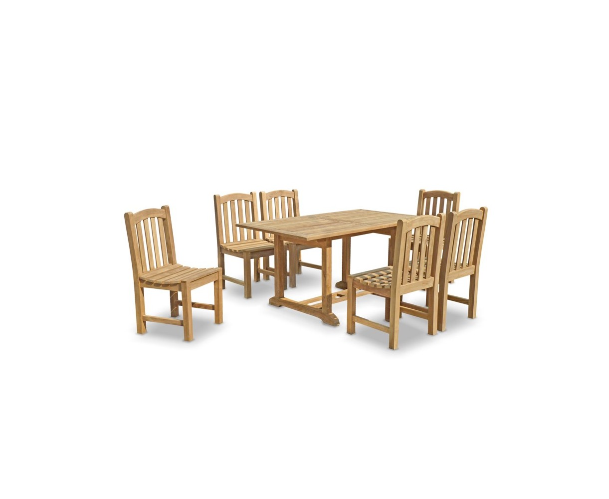 Hilgrove 6 Seater Rectangular Garden Table and Chairs 