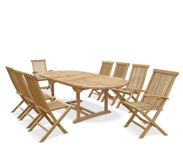 Ashdown 8 Seat Extending Teak Table Set