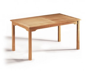 Sandringham 5ft Teak Hardwood Rectangular Garden Table - Rectangular Tables