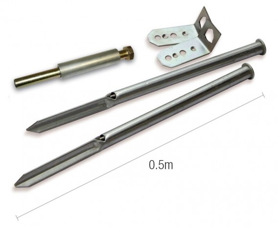Ground Anchor Kit for Soft Surfaces Including Installation Tool