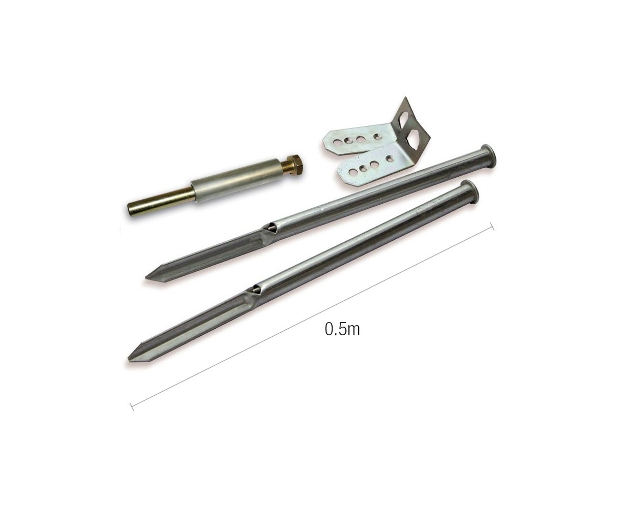 Ground Anchor Kit for Soft Surfaces Including Installation Tool