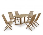 Shelley Rectangular Folding Garden Table and Chairs Set