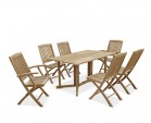 Shelley 6 Seater Rectangular Folding Garden Table, Armchairs and Side Chairs Set