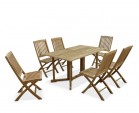 Shelley Gateleg Rectangular Garden Table and 6 Chairs 