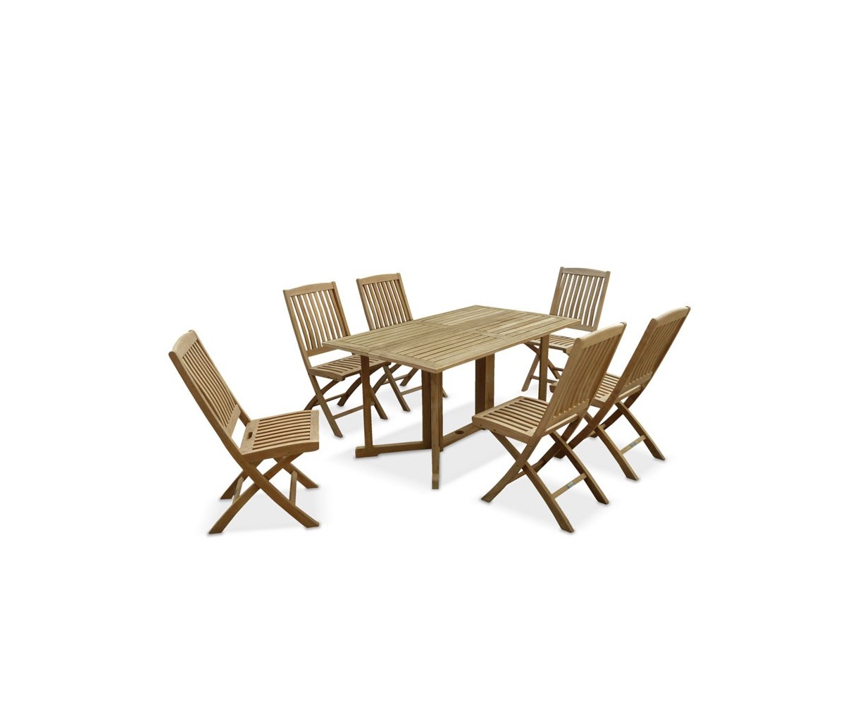 Shelley Gateleg Rectangular Garden Table and 6 Chairs 