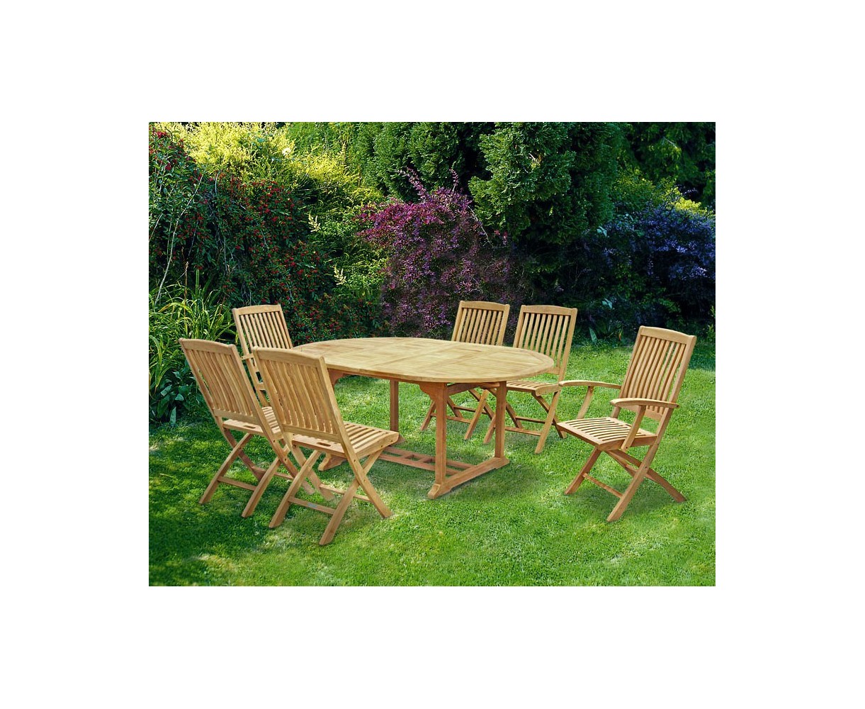 Brompton Teak Extending Table Set