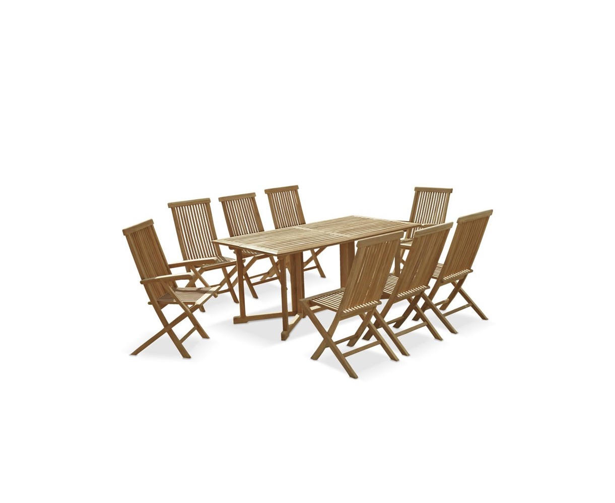 Shelley 8 Seater Gateleg Garden Table and Ashdown Armchairs and Side Chairs Set