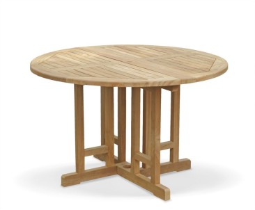 Berrington Teak Folding Round Gateleg Table - 120cm - Dining Tables