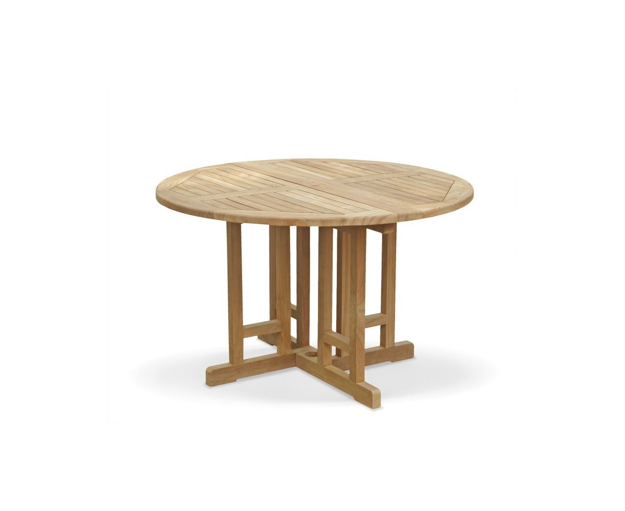 Berrington Teak Folding Round Gateleg Table - 120cm