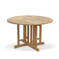 Berrington Teak Folding Round Gateleg Table - 120cm