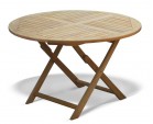 Suffolk Teak Garden Round Folding Table -120cm