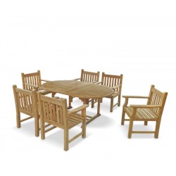 Taverners Six Seater Extendable Dining Set