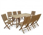 Shelley 8 Seater Teak Folding Set with Rimini Chairs