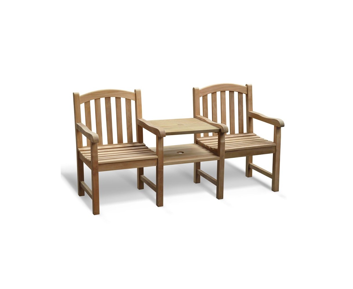 Clivedon Vista Teak Garden Companion Seat | Jack and Jill Seat